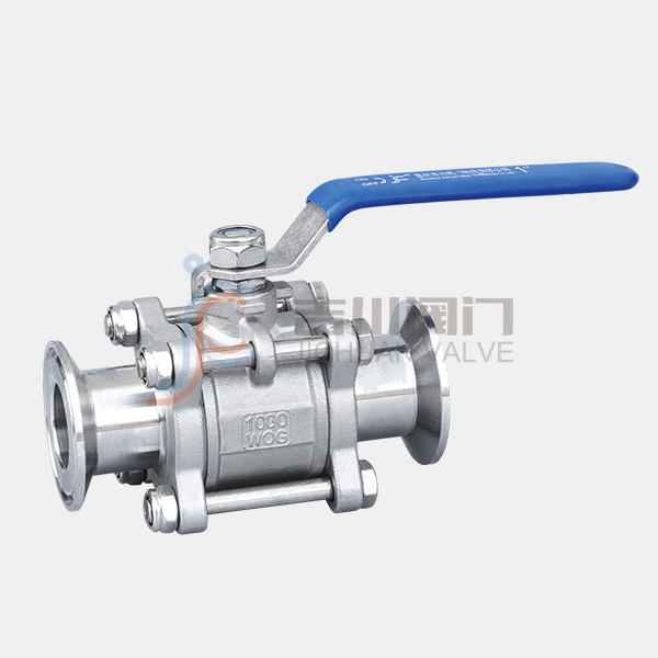 Three piece quick installation ball valve