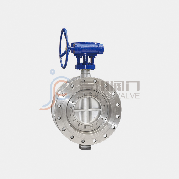 D343H worm gear drive flange metal hard seal butterfly valve